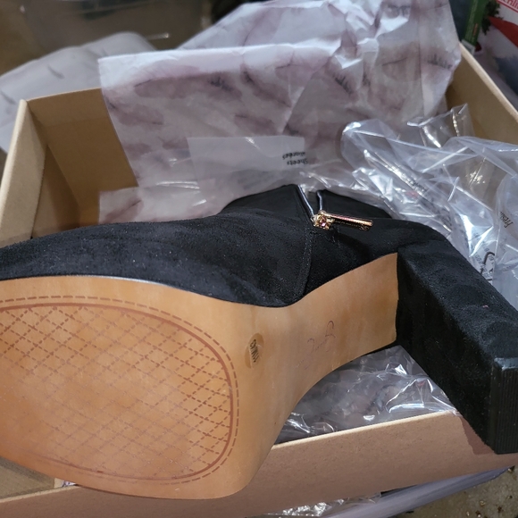 NWB Jessica Simpson Black Stretch Supreme Microsuede Selmie Platform  SZ 11M - Picture 4 of 6